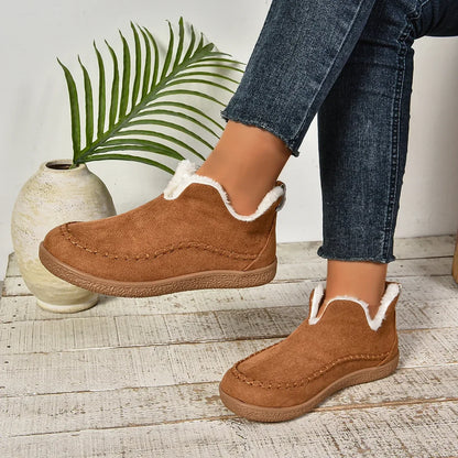 Warme Slip-On-Stiefeletten für Damen